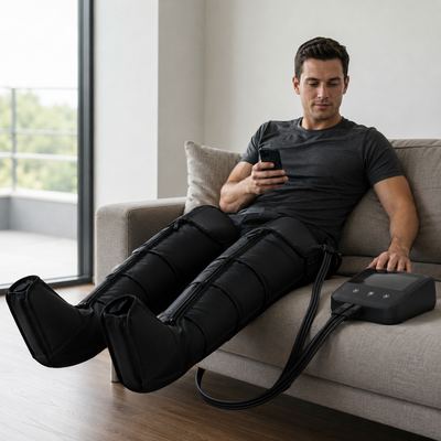 Recoverycare REVIVE M4 Gear Pack, Includes Full Leg Compression Boots (Large) & M4 Console, Accelerate Recovery, Reduce Pain and Stimulate Circulation with Air Compression Technology