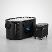 Cold Plunge Tub, 248 Gallon, 1 Horsepower, Heavy-Duty Ice Bath Tub for Athletes with Hot & Cold, Portable Inflatable Plunge Chiller with Water Treatment Kit, Immersion Therapy, Wifi (Black, 1 Set) — Studio Shot