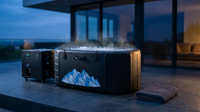 Cold Plunge Tub, 248 Gallon, 1 Horsepower, Heavy-Duty Ice Bath Tub for Athletes with Hot & Cold, Portable Inflatable Plunge Chiller with Water Treatment Kit, Immersion Therapy, Wifi (Black, 1 Set) — Lifestyle
