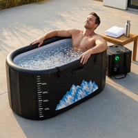 Cold Plunge Tub, 248 Gallon, 1 Horsepower, Heavy-Duty Ice Bath Tub for Athletes with Hot & Cold, Portable Inflatable Plunge Chiller with Water Treatment Kit, Immersion Therapy, Wifi (Black, 1 Set) — Lifestyle
