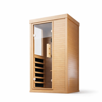 Infrared Sauna Built for Home Wellness, Canadian Hemlock Wood, Low EMF Heating, Bluetooth Speakers
