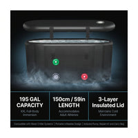 XXL Cold Plunge Tub for Athletes, Compatible with Water Chillers, 195 Gallon Inflatable Cold Plunge with Insulated Lid, Portable Ice Plunge Bathtub for Adult, Ice Tub Outdoor for Cold Water Therapy(C) — Results & Stats
