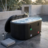 XXL Cold Plunge Tub for Athletes, Compatible with Water Chillers, 195 Gallon Inflatable Cold Plunge with Insulated Lid, Portable Ice Plunge Bathtub for Adult, Ice Tub Outdoor for Cold Water Therapy(C) — Studio Shot
