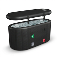 XXL Cold Plunge Tub for Athletes, Compatible with Water Chillers, 195 Gallon Inflatable Cold Plunge with Insulated Lid, Portable Ice Plunge Bathtub for Adult, Ice Tub Outdoor for Cold Water Therapy(C) — Studio Shot