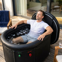XXL Cold Plunge Tub for Athletes, Compatible with Water Chillers, 195 Gallon Inflatable Cold Plunge with Insulated Lid, Portable Ice Plunge Bathtub for Adult, Ice Tub Outdoor for Cold Water Therapy(C) — Lifestyle