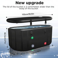 Cold Plunge Tub Designed for Athletes, 195 Gallon Capacity, Insulated Lid, Water Chiller Compatible